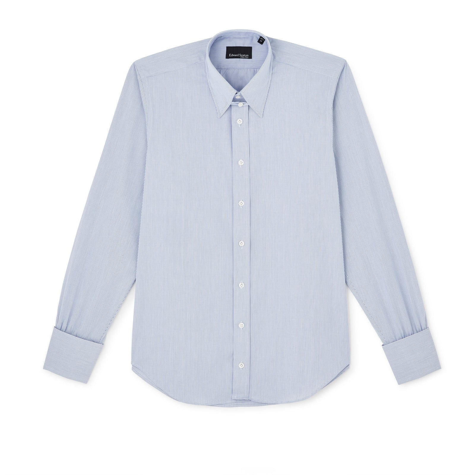 With Micro Check Tab Collar Shirt