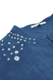 Medium Cotton Shirt Crafted With Shibori Motifs