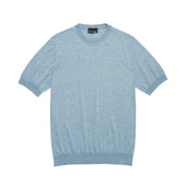 Powder Blue Cashmere Blend Knitted T-Shirt