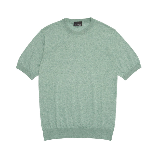 Green Knitted Cashmere blend T-Shirt