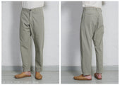 TYGE | Wide Cut Cropped Trousers | Light Sage