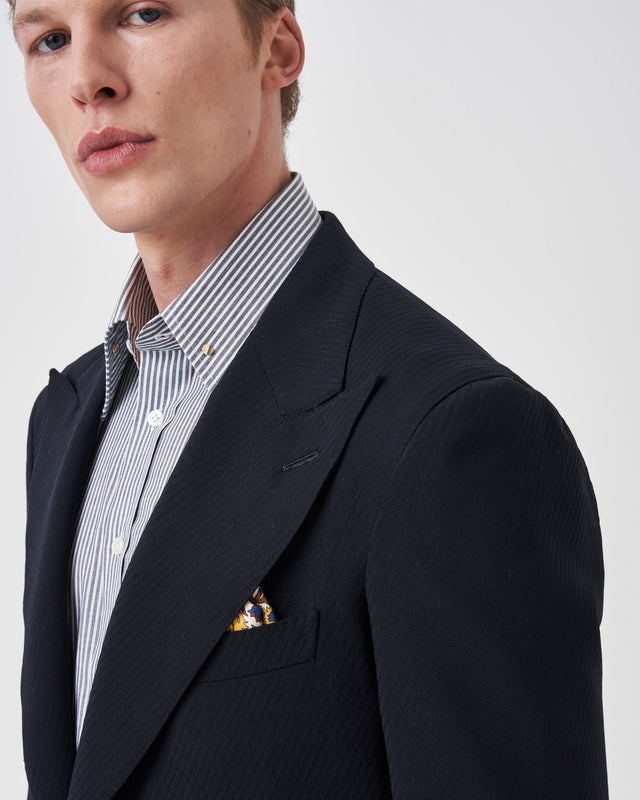 Midnight Twill Unstructured Jacket