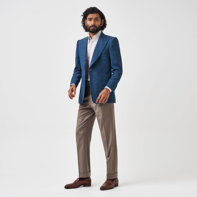 Turquoise Hopsack Jacket