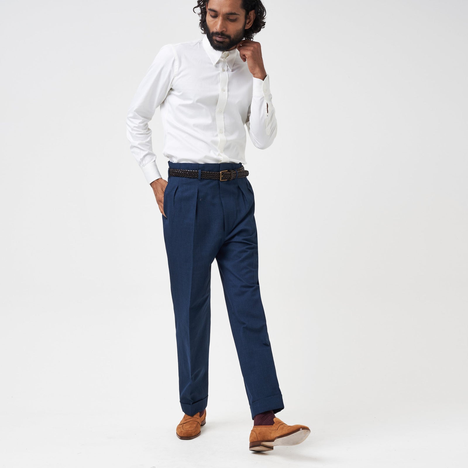 Aqua Nailhead Hollywood Trousers