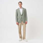 Green Open-Weave Unstructured Jacket