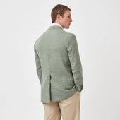 Green Open-Weave Unstructured Jacket