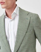 Green Open-Weave Unstructured Jacket