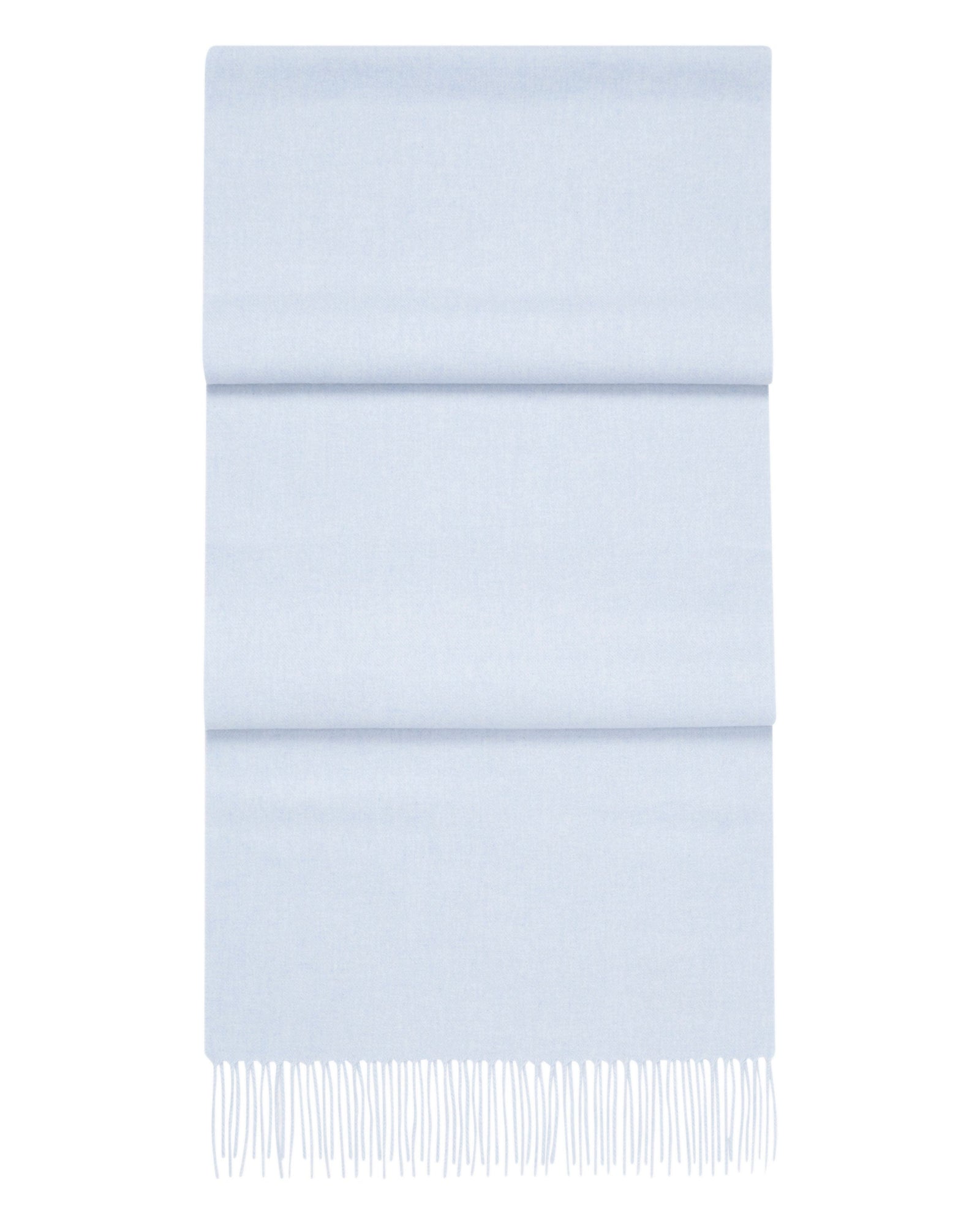 Unisex Large Woven Cashmere Scarf Cornflower Blue
