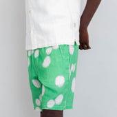 Assembly Short Green Dot Print