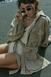 Robin Unisex Jacket In Linen
