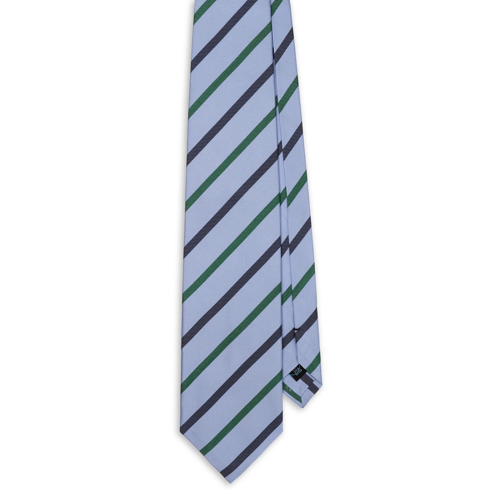 Green And Navy Reppe Stripe Tie
