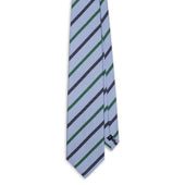 Sky Blue, Green and Navy Reppe Stripe Tie