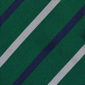Green Grey And Navy Reppe Stripe Tie
