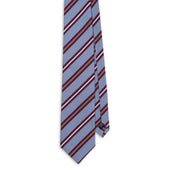 Sky blue and Wine Reppe Stripe Tie