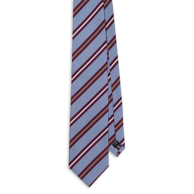 Sky blue and Wine Reppe Stripe Tie