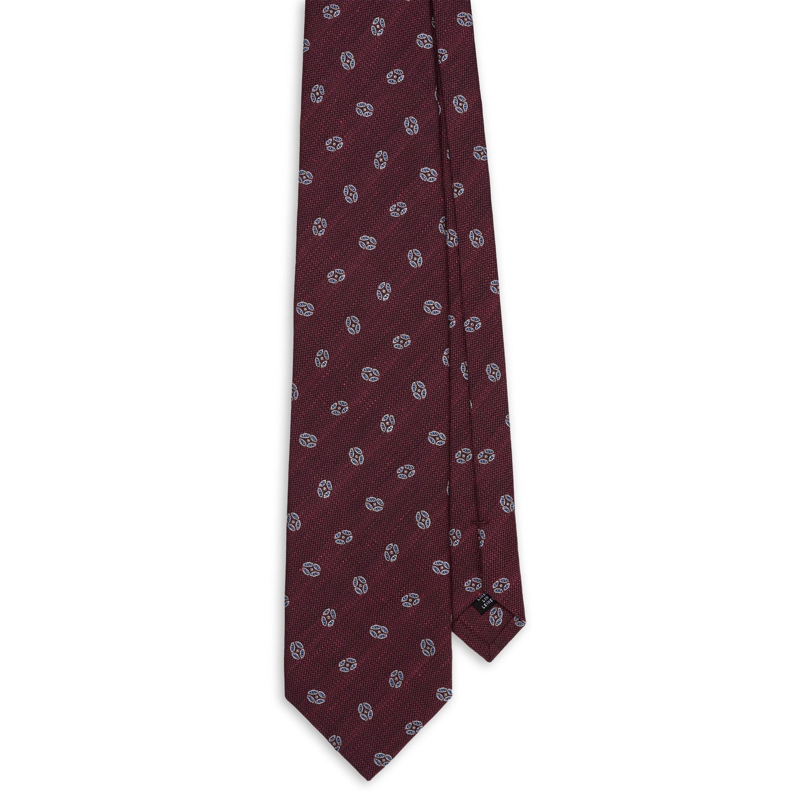 Bordeaux And Blue Abstract Paw Tie