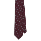 Bordeaux and Blue Abstract Paw Tie