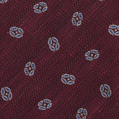 Bordeaux And Blue Abstract Paw Tie