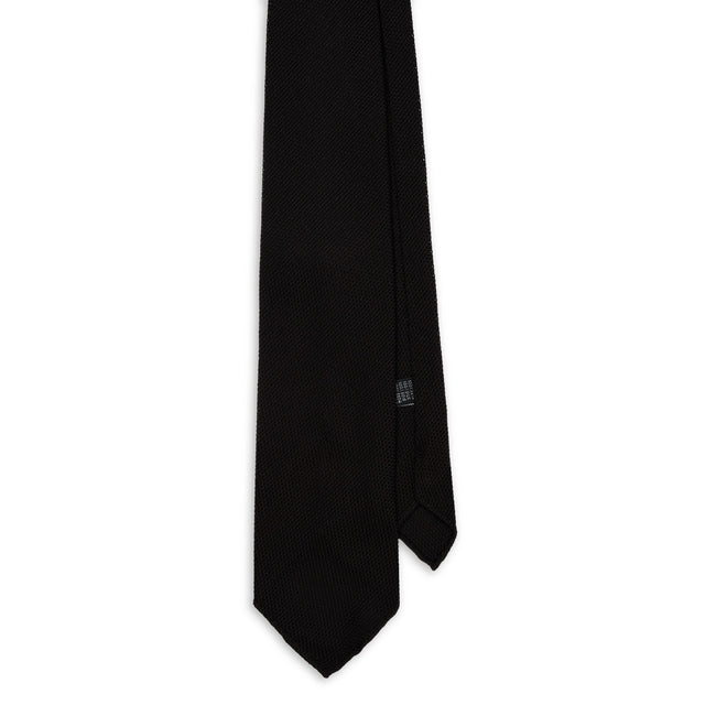Black Fine Grenadine Tie