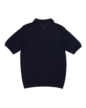 Navy Lattice Polo