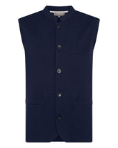 Men's Penzance Cotton Cashmere Gilet Navy Blue