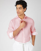 Men S Cannes Linen Shirt Pink
