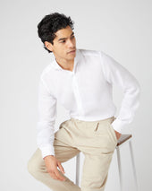 Men's Cannes Linen Shirt White