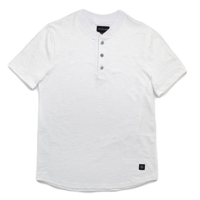 White Slub S/S Henley