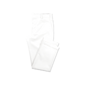 Flat Front Trouser in White Denim