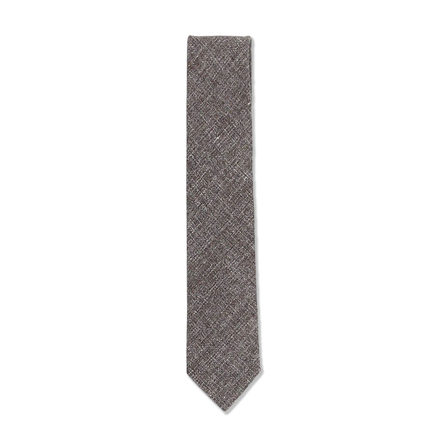 Textured Tie In Wool Linen Cotton