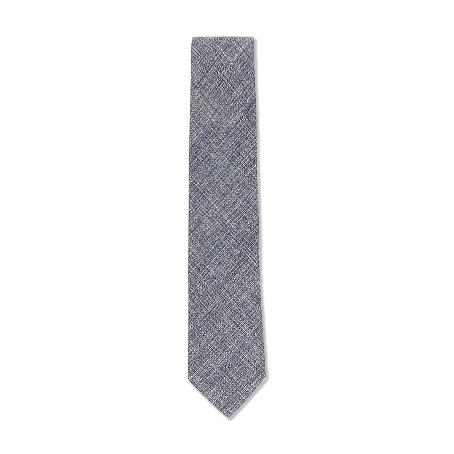 Textured Tie In Wool Linen Cotton