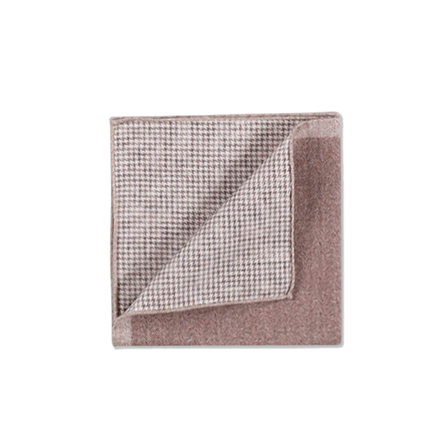 Brown Double Sided Cotton Pocket Square