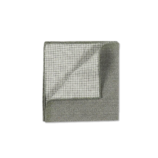 Green Double Sided Cotton Pocket Square
