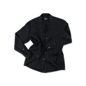 Riviera Collar Safari Shirt In Linen