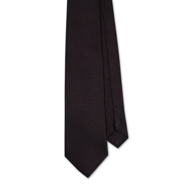 Bronze and Navy Diamond Chain Tie