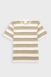 Shadow Stripe T-Shirt - Light Sage Melange