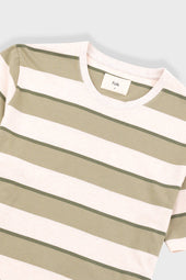 Shadow Stripe T Shirt Light Sage Melange