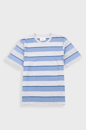 Shadow Stripe T-Shirt - Soft Blue Melange