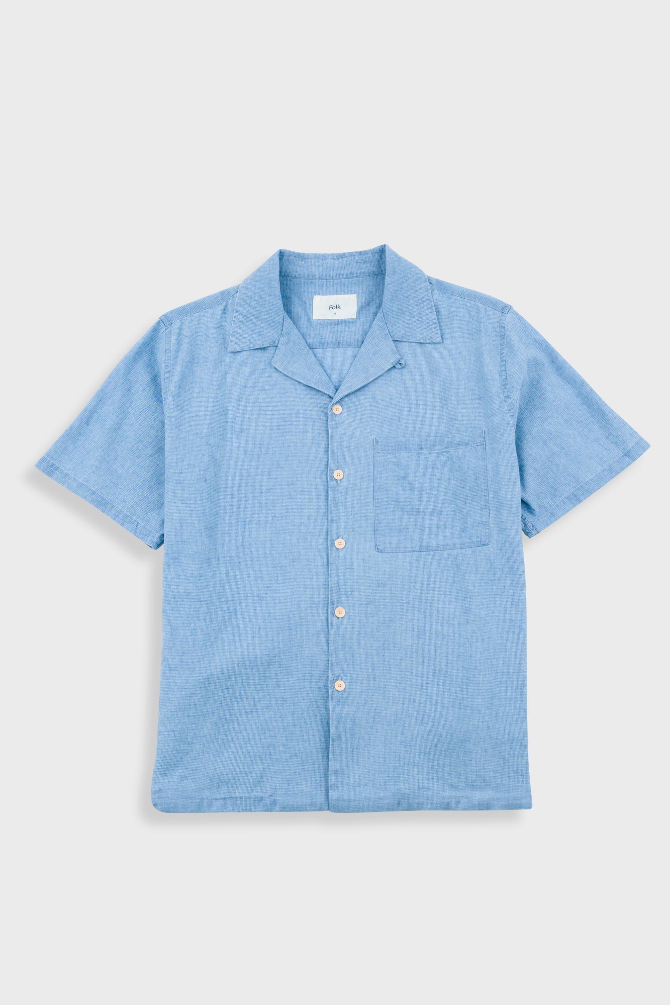 Relaxed Soft Collar Shirt Microcheck