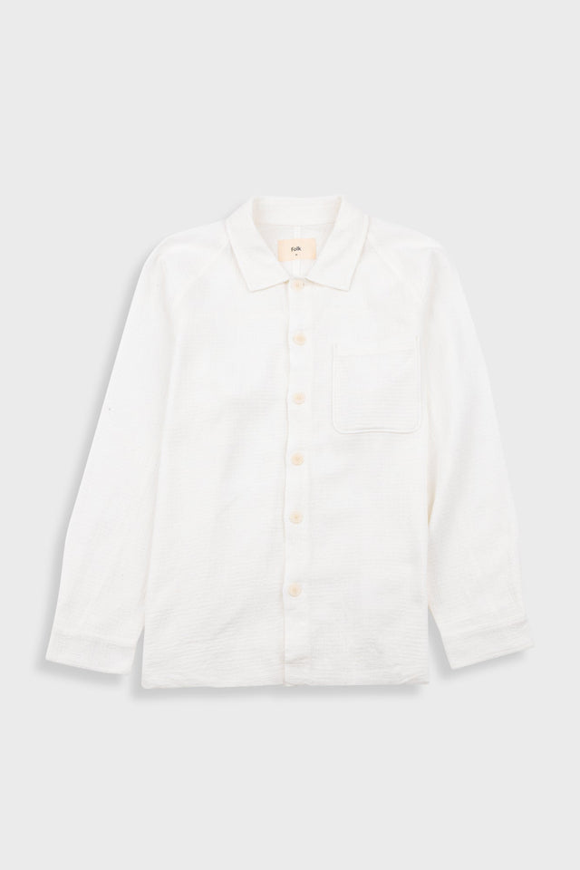 Raglan Shirt - White Dropstitch Waffle