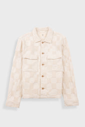Zaki Jacket - Ecru Waffle Check