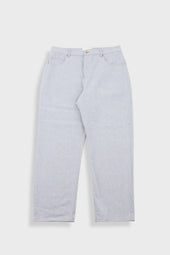 Barrel Leg Trouser - Ice Blue Twill Denim