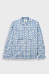 Patch Overshirt - Blue Tile Tapestry