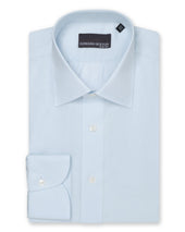 Ice Blue Silk Blend Classic Collar Shirt