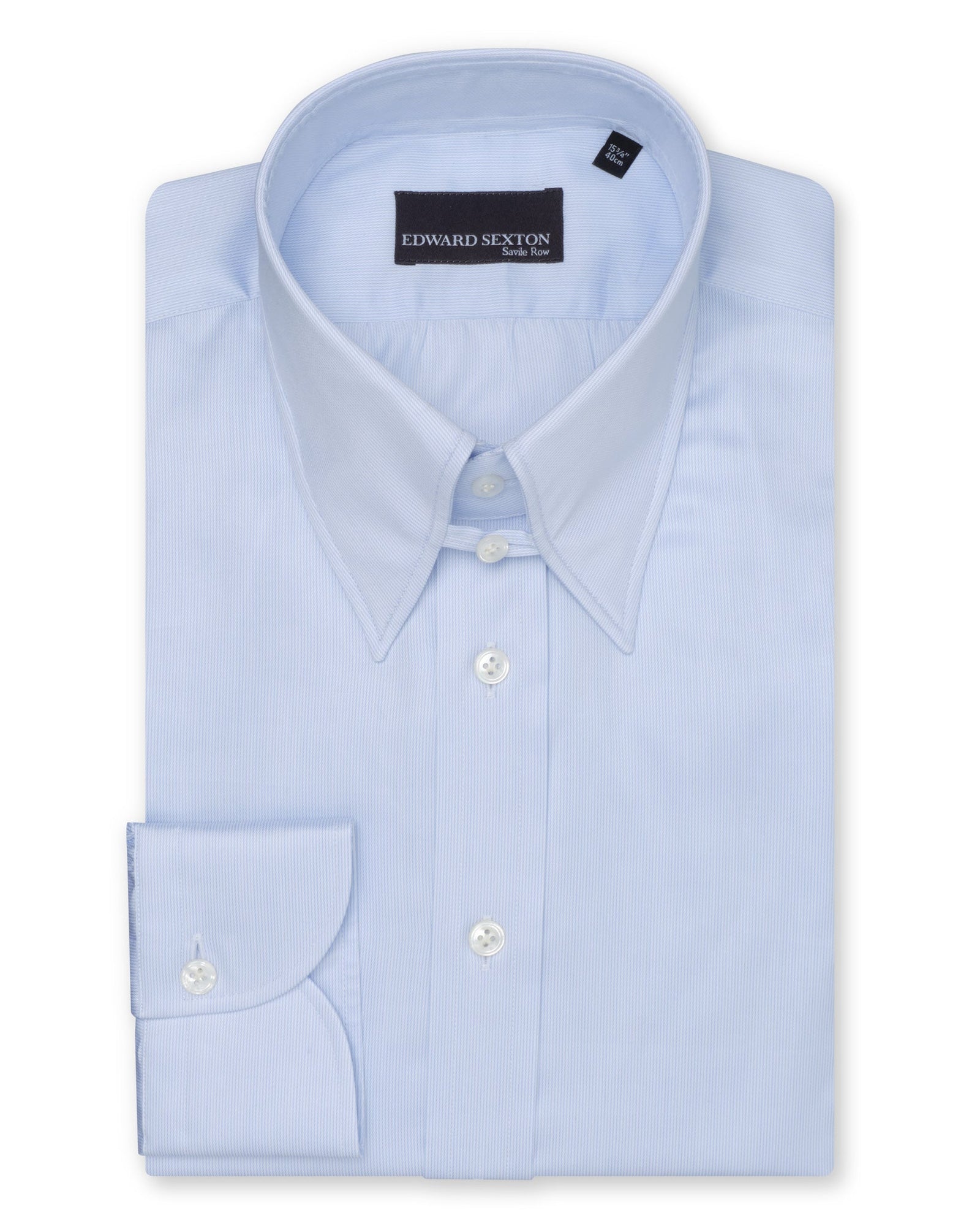 Micro Stripe Silk Blend Tab Collar Shirt
