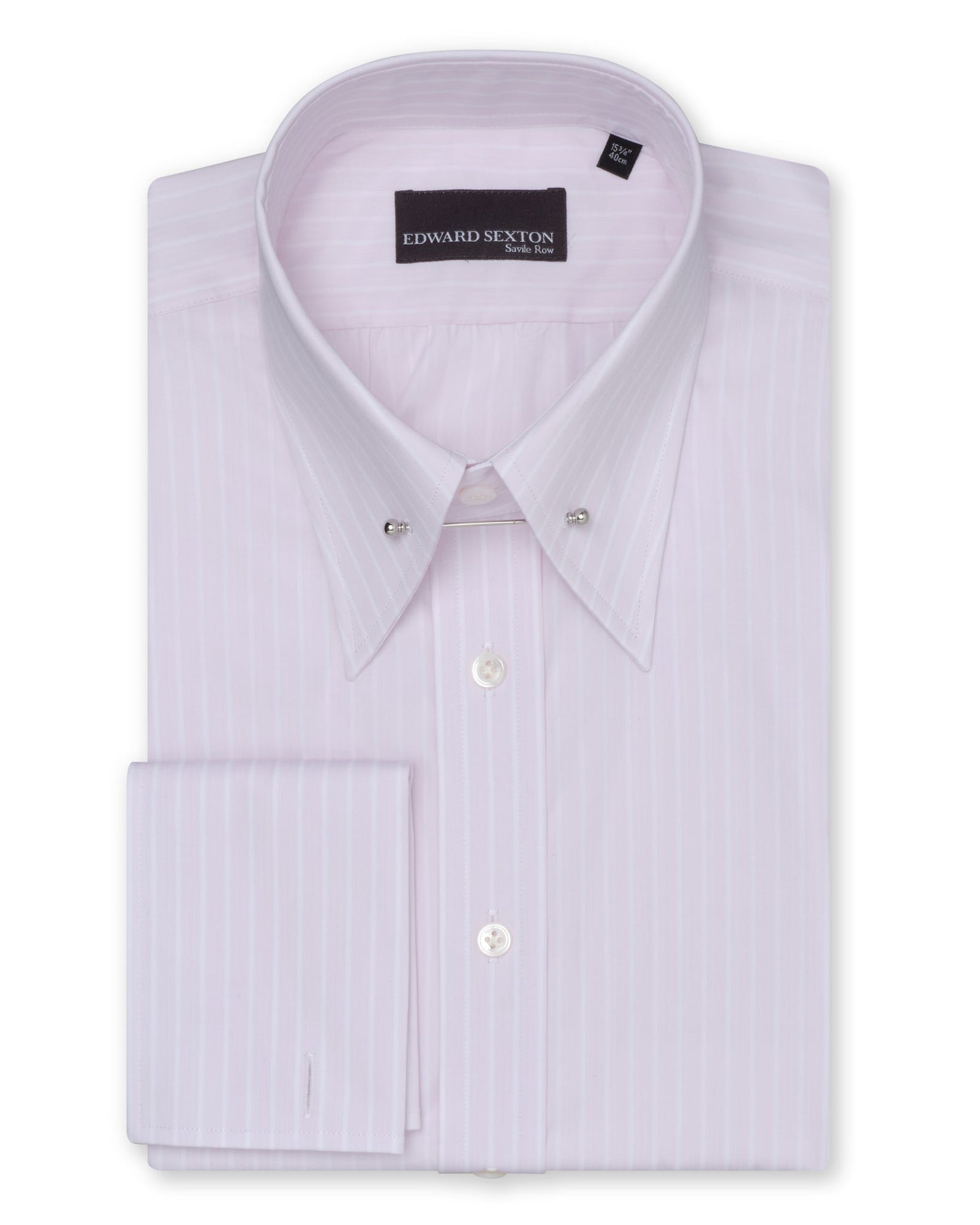 Pink Stripe Pin Collar Shirt