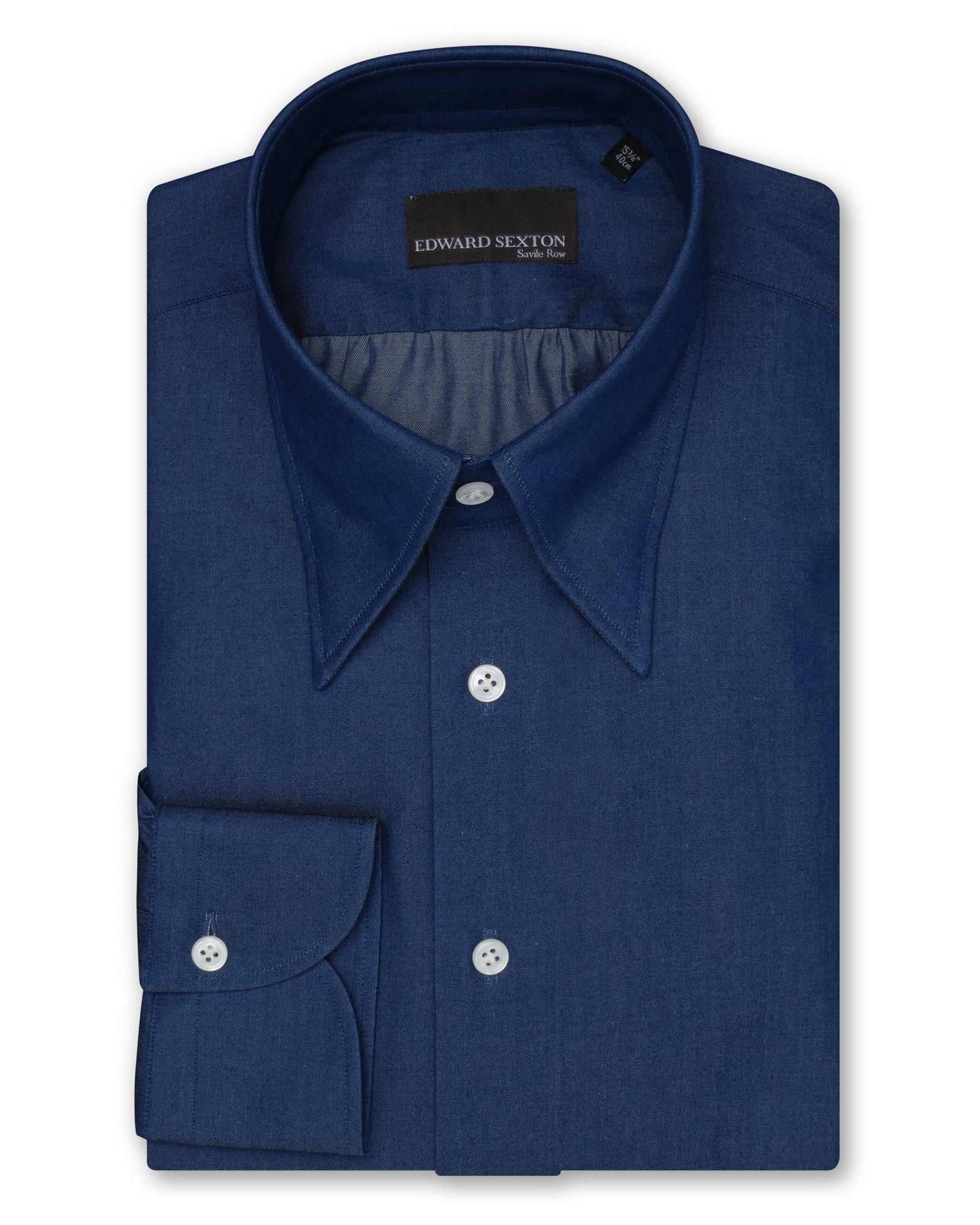 Hidden Button Down Collar Shirt