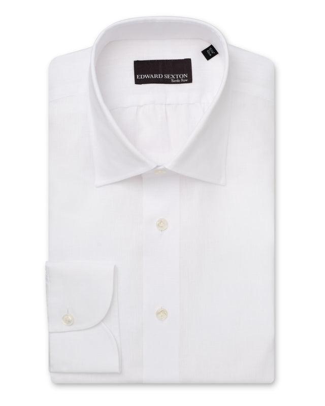 White Linen Knitted Shirt
