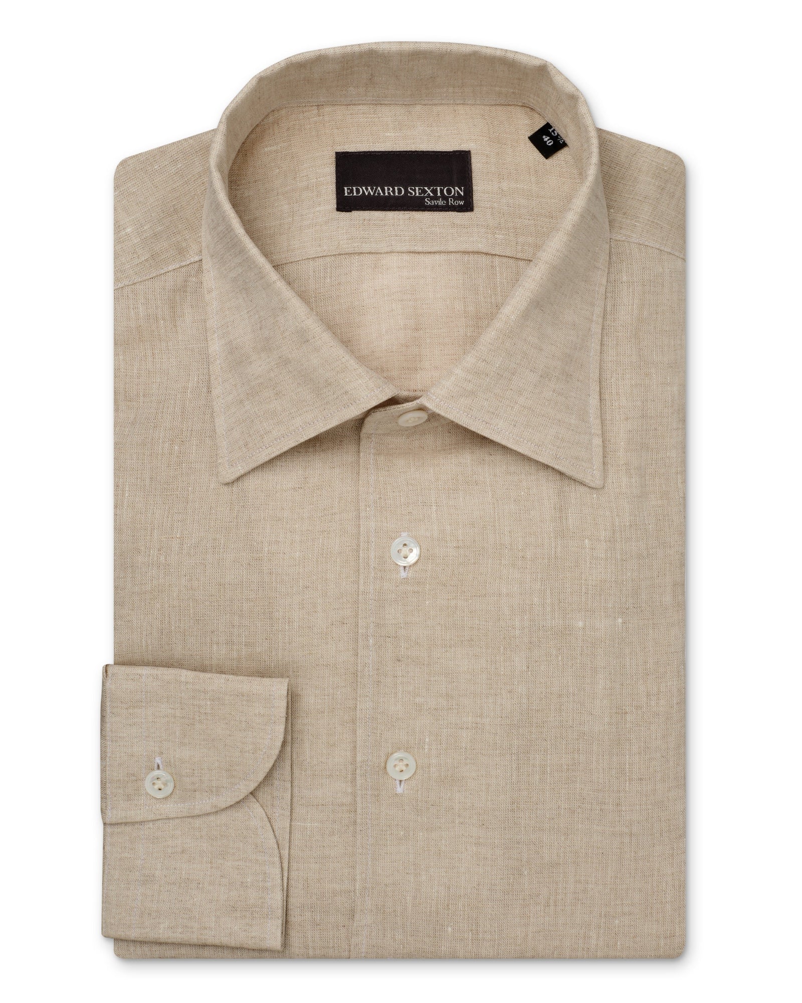 Beige Linen Loose Fit Shirt