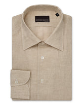 Beige Linen Relaxed Fit Shirt